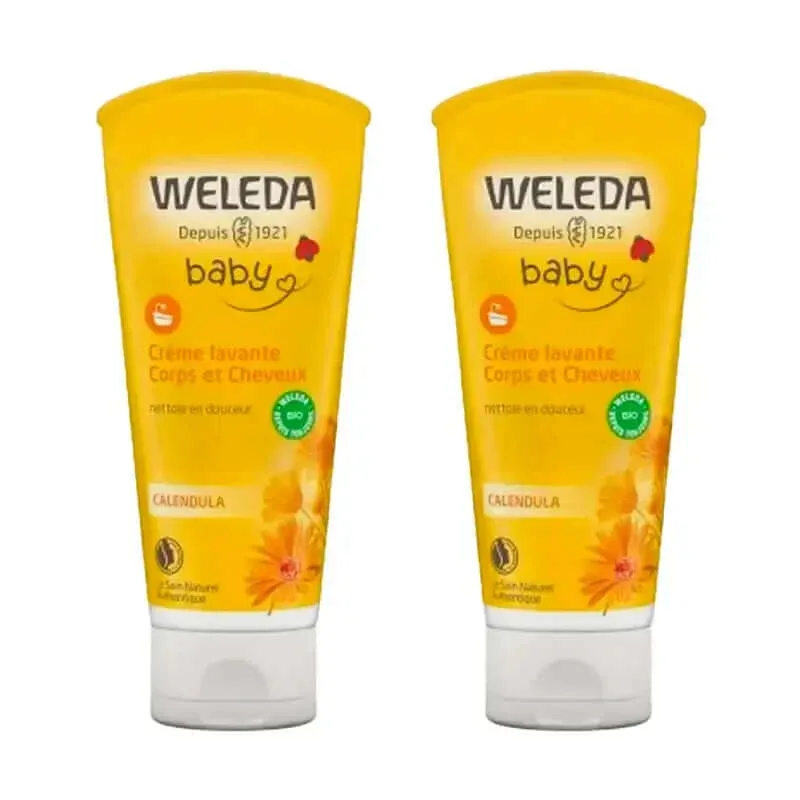 Șampon și gel de duș pentru copii Weleda Calendula , 2 x 200 ml — preț și oferte