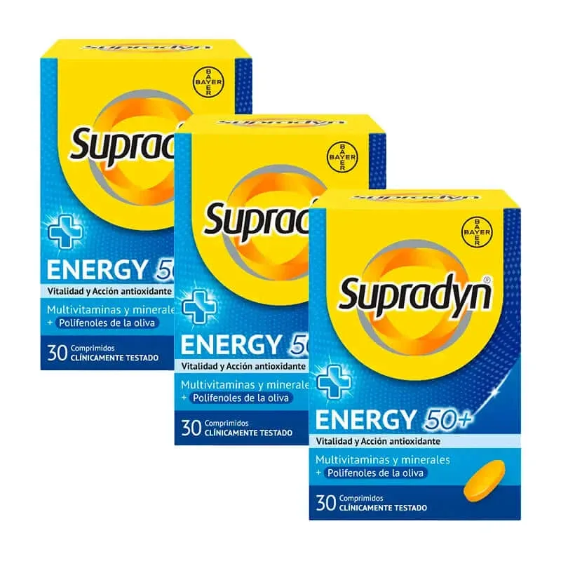 Supradyn Energy 50+ Vitamine, minerale și energie, 3x30 tablete — preț și oferte