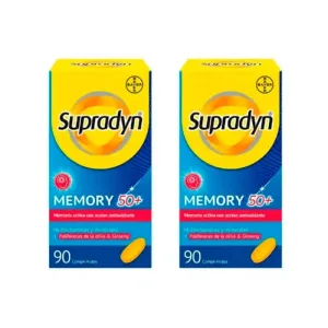 Supradyn Memory 50+ Vitamine, minerale și energie cu ginseng, 2x90 tablete