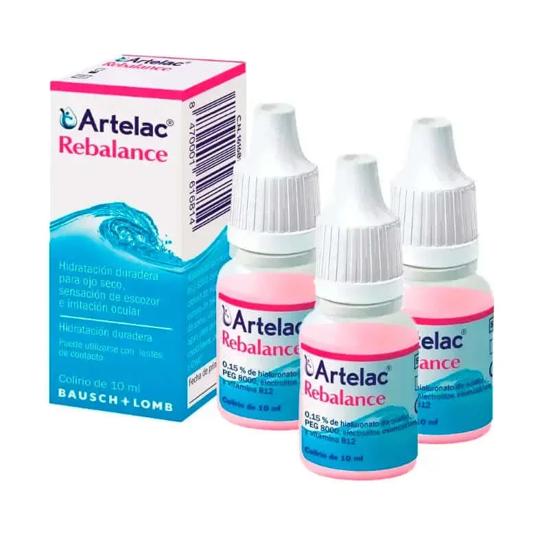 Artelac Rebalance Gotas Oculares Esteriles, 3x10 ml, Bausch & Lomb — preț și oferte