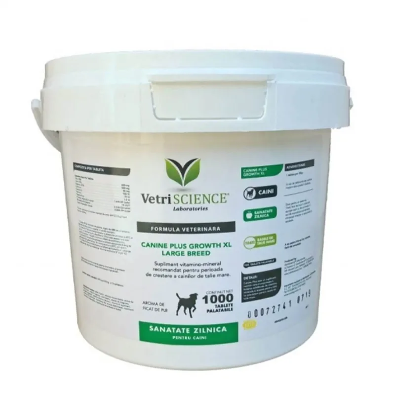 VETRI SCIENCE Canine Plus Growth XL, suplimente creștere câini, 1000tbl masticabile — preț și oferte