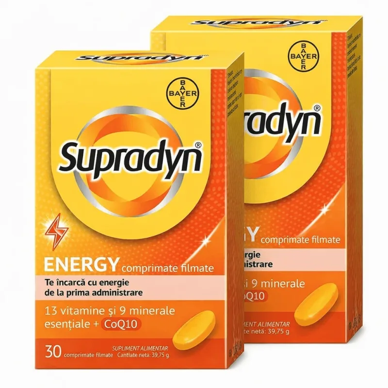 Supradyn Energy, Multivitamine și Coenzima Q10, 2x30 comprimate filmate, Bayer — preț și oferte