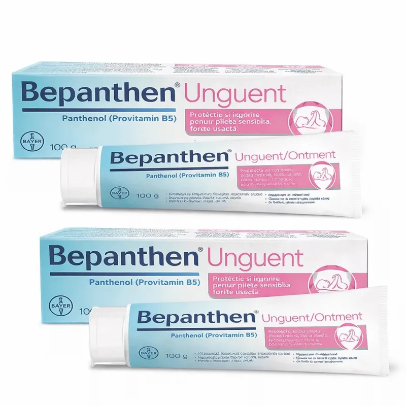 Bepanthen Unguent pentru iritațiile de scutec, 2x100 g, Bayer — preț și oferte