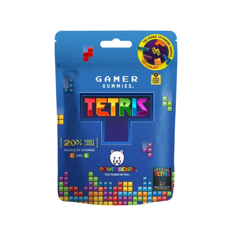 Jeleuri gumate cu vitamina C si E Tetris, 125 g, Powerbears — preț și oferte