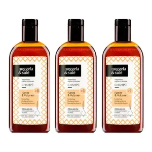 Nuggela & Sule Champu Premium Extracto de Cebolla Cabello Debil y Graso, Pack 3 x 250 ml