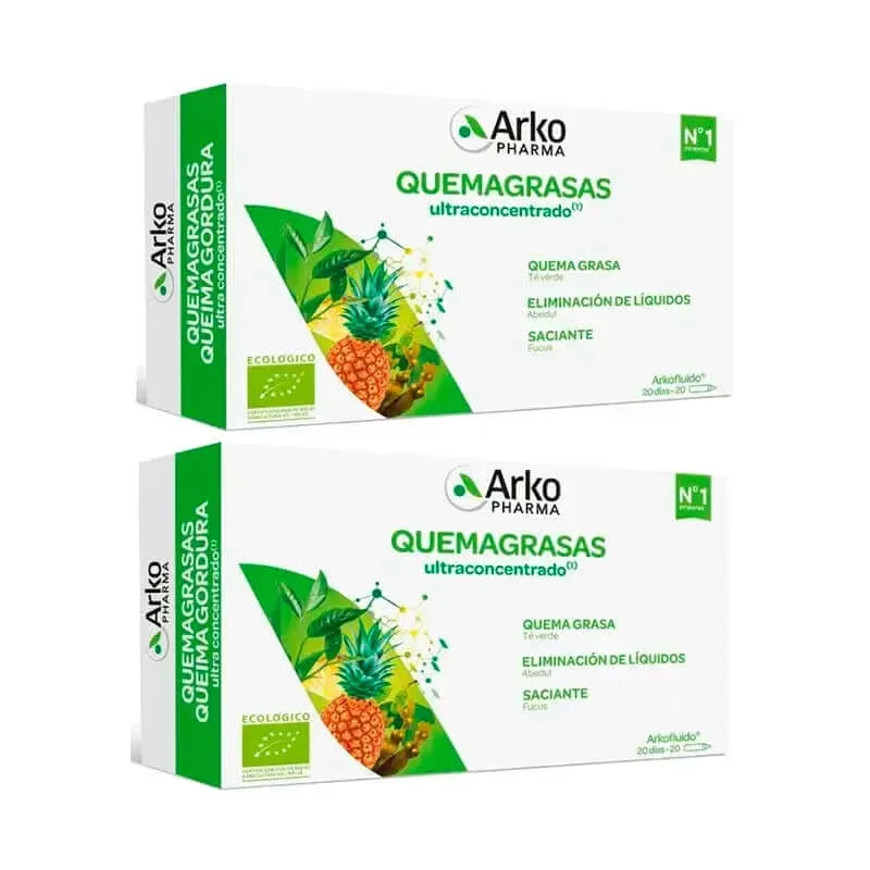 Arkopharma Arkofluido Ultraconcentrated Fat Burner, 2X20 fiole — preț și oferte