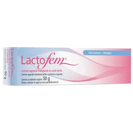 Crema Vaginala Hidranta cu Acid Lactic Lactofem, 50 g, Anton Hubner — preț și oferte