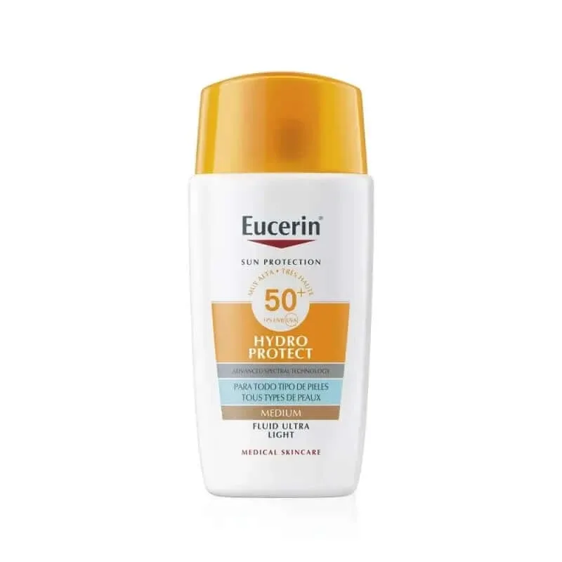 Eucerin Sun Face Hydro Protect Fluid SPF50+Tinted Medium, 50 ml — preț și oferte
