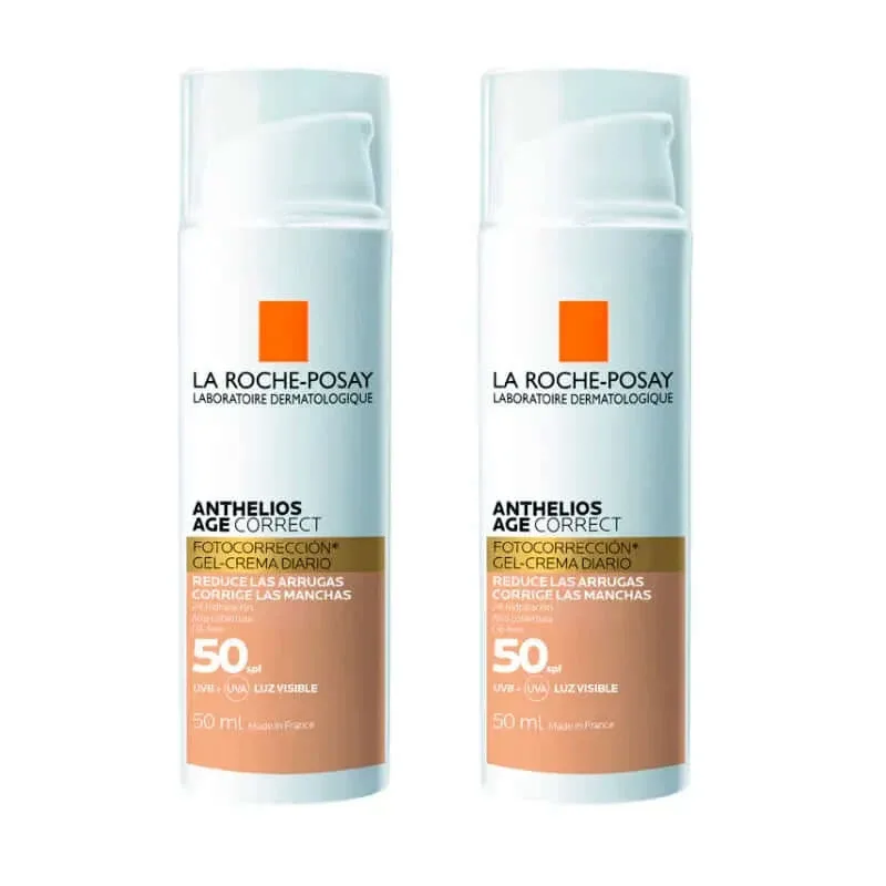 La Roche Posay Duplo Anthelios Age Correct Spf50 Color, 2 X 50 Ml — preț și oferte