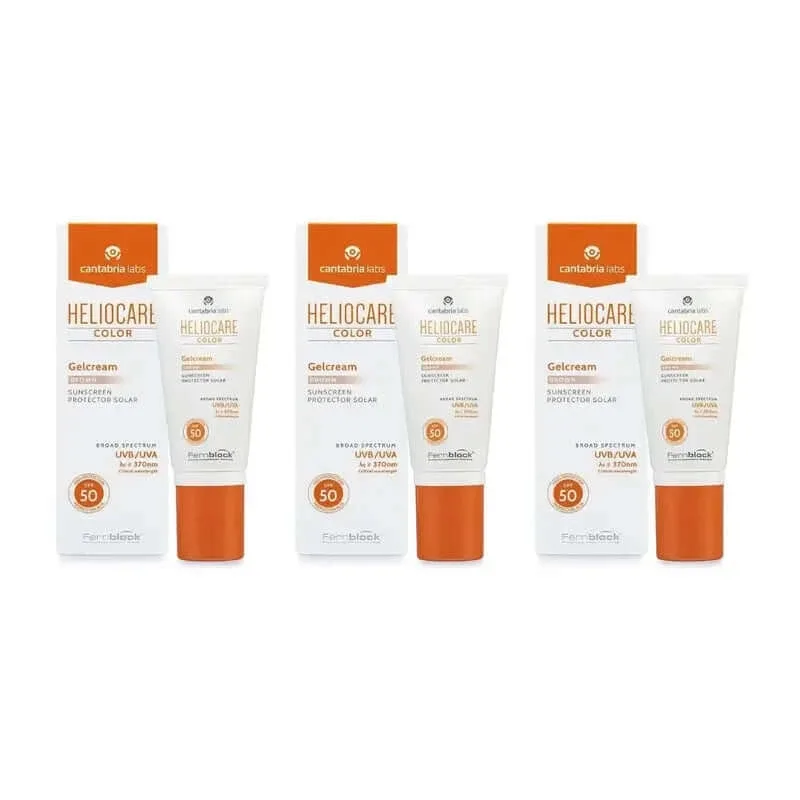 Heliocare Gelcream Colour Brown Spf 50+, 3X50 Ml — preț și oferte