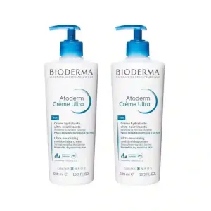 Bioderma Atoderm Ultra Cremă hrănitoare, 2X500 Ml