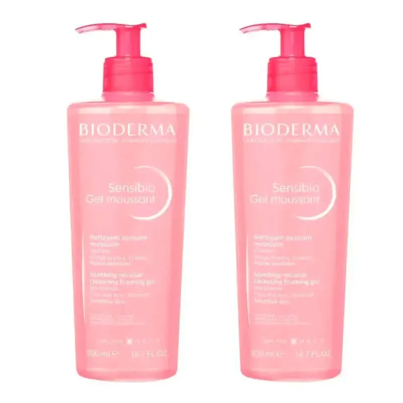 BIODERMA Sensibio Moussant Gel, pachet 2 x 500 ml — preț și oferte