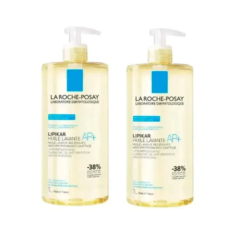 La Roche Posay Lipikar Oil Wash Ap+ Body Cleanser Anti Irritation For Atopic Skin , Pachet 2 x 1000 ml — preț și oferte