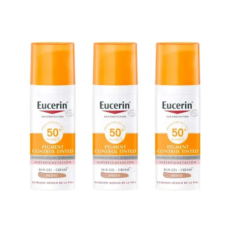 Eucerin Solar Pigment Control Tinted Spf50+ nuanță medie, 3X50Ml — preț și oferte