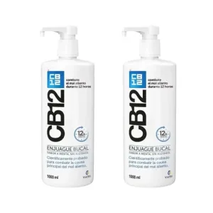 Cb12 Apă de gură cu mentă Apă de gură cu aromă de mentă pentru halitoză, 2X1000 Ml