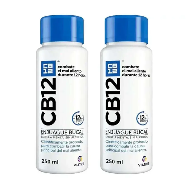 Cb12 Apă de gură cu mentă Apă de gură cu aromă de mentă pentru halitoză, 2X250 Ml — preț și oferte
