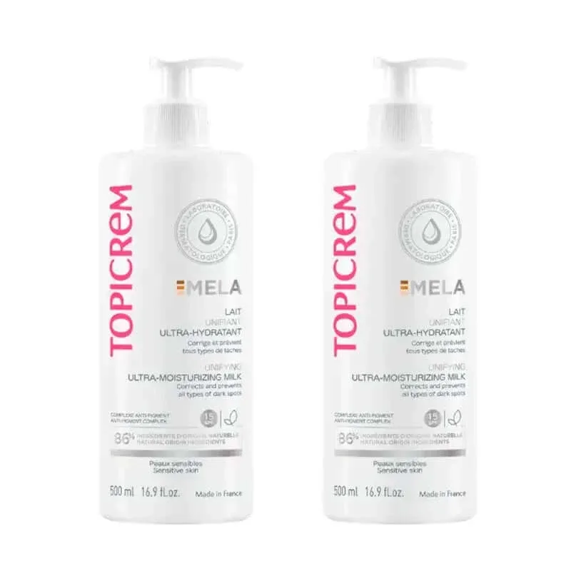 Topicrem Mela Lapte de corp ultrahidratant , spf15 , Pachet 2 x 500 ml — preț și oferte