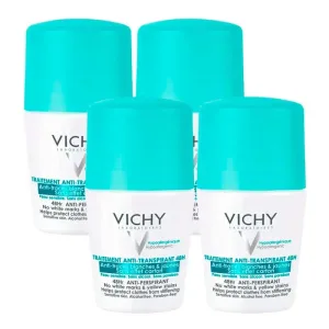 Deodorant antiperspirant Vichy 48H Anti-Perspirant Roll-On, pachet 4 x 50 ml