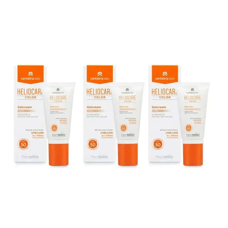Heliocare Colour Gel Cream Light Spf 50+, 3X50 Ml — preț și oferte