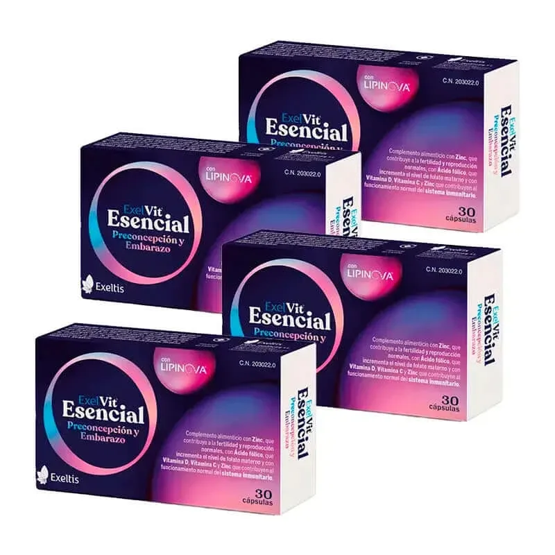 Exelvit Essential Preconcepție și sarcină, pachet 4 x 30 capsule — preț și oferte