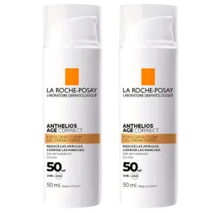 La Roche Posay Anthelios Age Correct SPF50 Gel-cremă, Duplo 2x50 ml