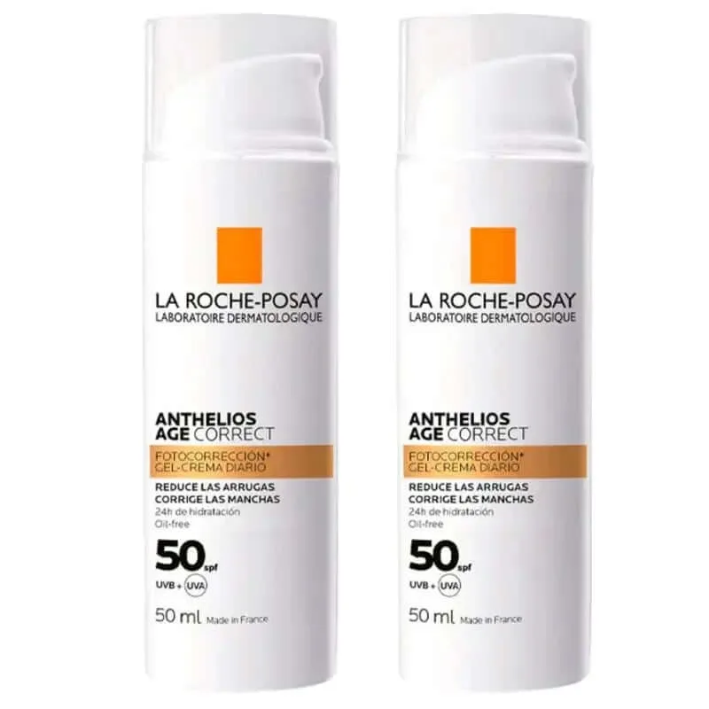La Roche Posay Anthelios Age Correct SPF50 Gel-cremă, Duplo 2x50 ml — preț și oferte