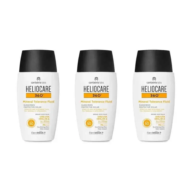 Heliocare 360º Mineral Tolerance Fluid Spf50, 3X50 Ml — preț și oferte