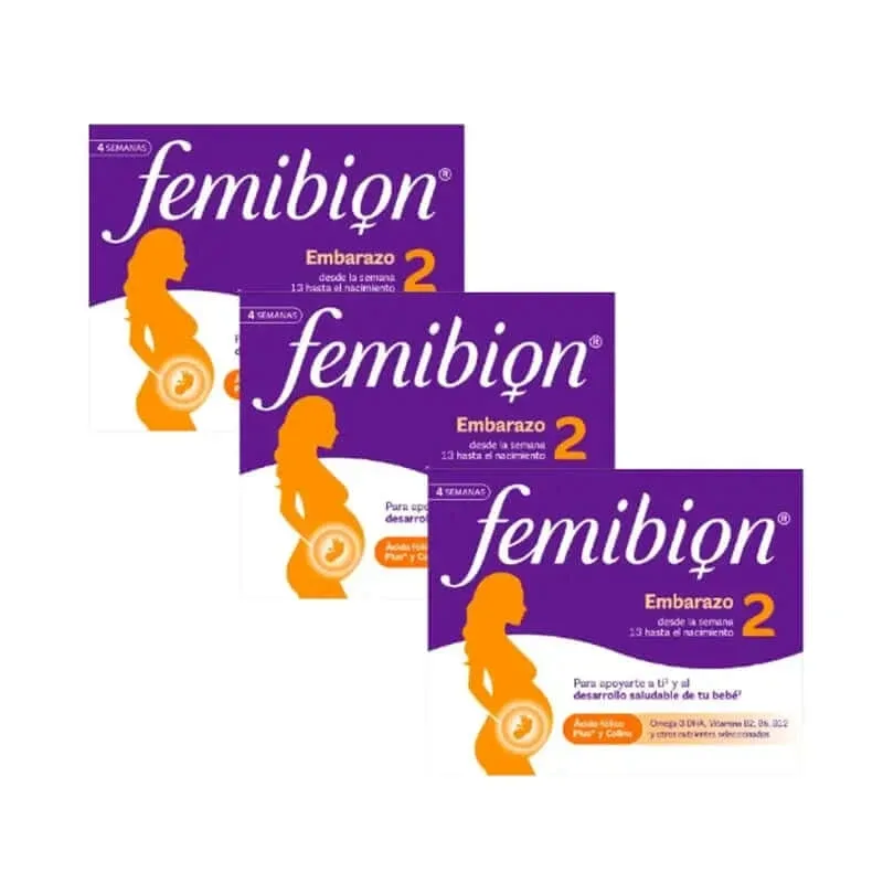 Femibion 2 Sarcina cu acid folic și vitamine, 3X28 comprimate — preț și oferte
