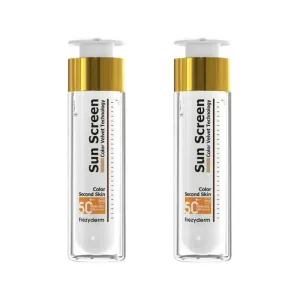 Frezyderm Sun Screen Color Velvet Cremă An solară Waterproof Pentru Față SPF50+ cu Pigment 2x50ml