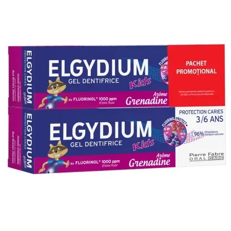 Pachet Pasta de Dinti pentru Copii cu Aroma de Fructe de Padure 3-6 ani, 2x50 ml - Elgydium — preț și oferte