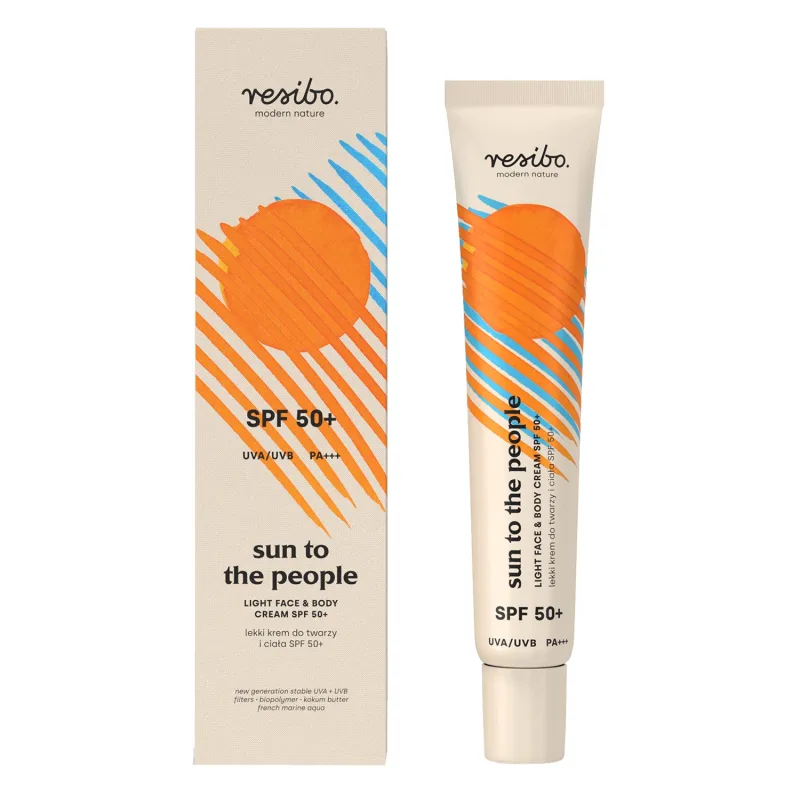 Resibo Sun To The People, cremă ușoară pentru față și corp, SPF 50+, 50 ml — preț și oferte