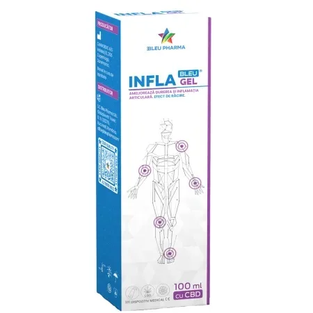 Gel Infla Bleu pentru Reducerea Durerii si Inflamatiei Articulare, 100 ml - Bleu Pharma — preț și oferte