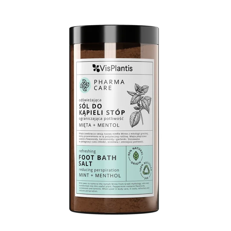 Vis Plantis Pharma Care, sare de baie răcoritoare pentru picioare, mentă + mentol, 560 g — preț și oferte