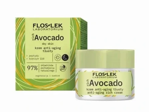 Flos-Lek Rich Avocado Cremă de zi și de noapte anti-îmbătrânire, 50 ml — preț și oferte
