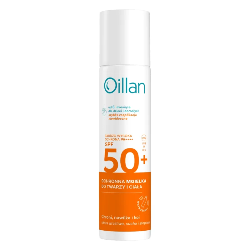 Oillan Sun, spray de protecție pentru față și corp, de la 6 luni, SPF 50+, 75 ml — preț și oferte