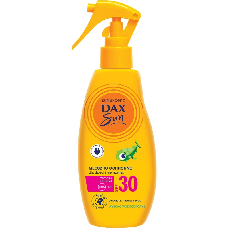 DAX Sun, lapte protector pentru copii și bebeluși, rezistent la apă, SPF 30, 200 ml — preț și oferte