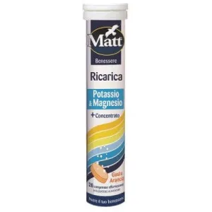 Matt Wellness Recharge Potassium & Magnesium 20 comprimate efervescente cu aromă de portocale