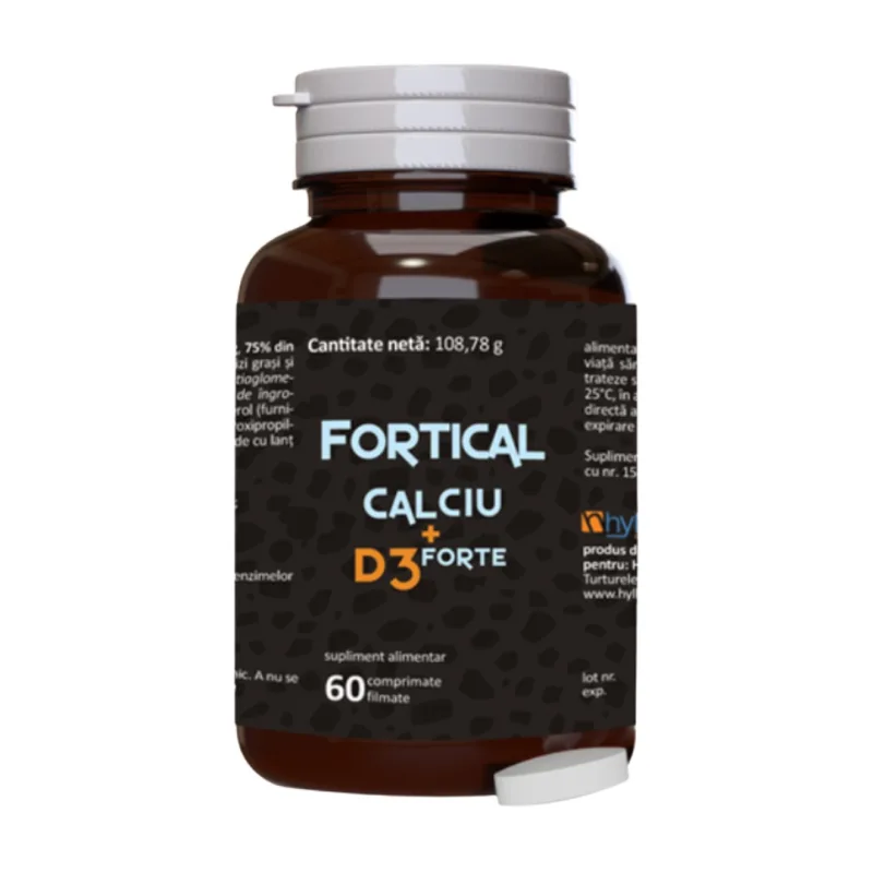 Fortical Calciu+D3 Forte, 60 Cpr - Hyllan HYLLAN PHARMA — preț și oferte