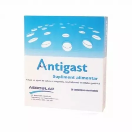 Antigast, 20 comprimate masticabile - Aesculap — preț și oferte