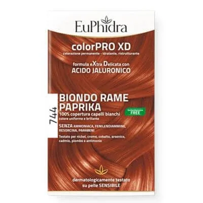 Euphidra colourpro gel colorant pentru păr xd 744 paprika 50 ml sticlă + activator + balsam + mănuși — preț și oferte