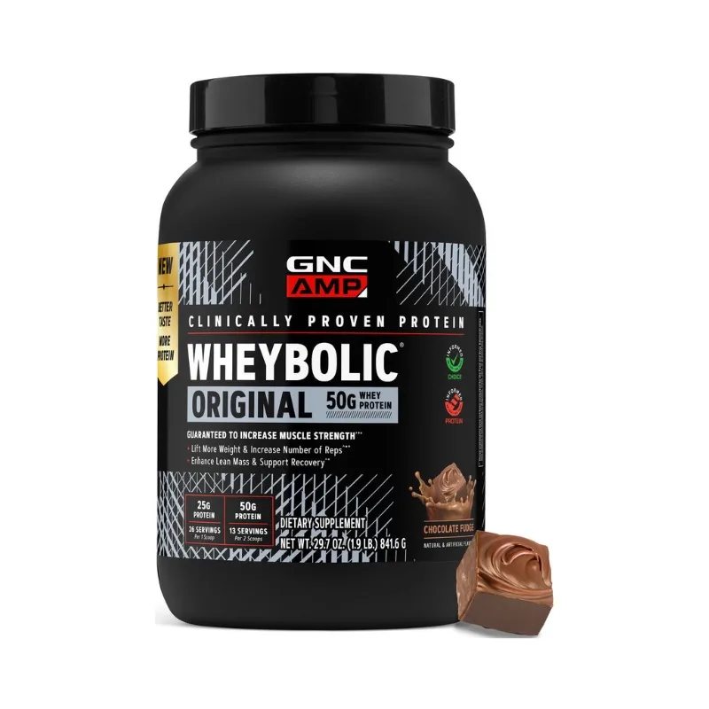 GNC AMP New Wheybolic – Proteină din zer, studiată clinic, aromă ciocolată, 841,6 g — preț și oferte