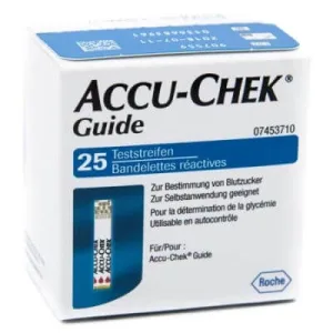Accu-chek guide benzi de testare a glicemiei 25 bucăți pachet cu amănuntul