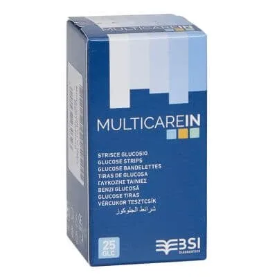Benzi multielectrod pentru măsurarea glicemiei 25 bucăți — preț și oferte