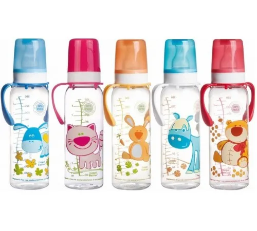 CANPOL Biberon Gat Ingust cu Maner x250ml Animals 11/845 CANPOL BABIES — preț și oferte