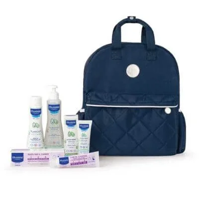 Mustela rucsac geantă 2024 1 mustela mild cleanser 200 ml + 1 pastă de schimb 50 ml + 1 fluid s/r 300 ml + 1 hydra bebe' cremă de față 40 ml — preț și oferte