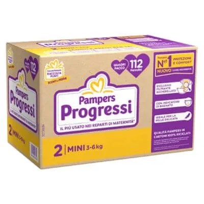 Pampers quadri progress mini 112 bucăți — preț și oferte