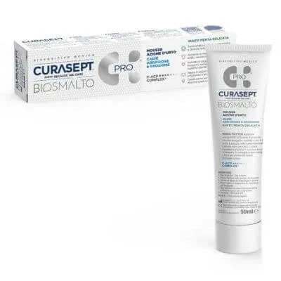 Curasept bio smalț spumă carii mentă 50 ml — preț și oferte
