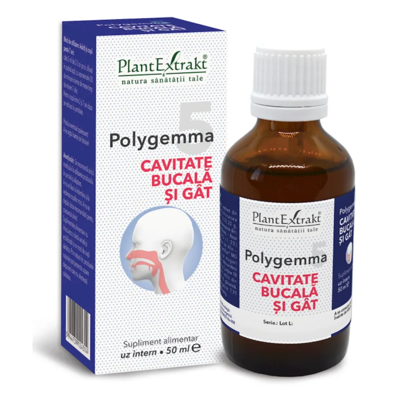 Polygemma 5, Cavitate bucala si Gat, 50 ml, Plant Extrakt — preț și oferte
