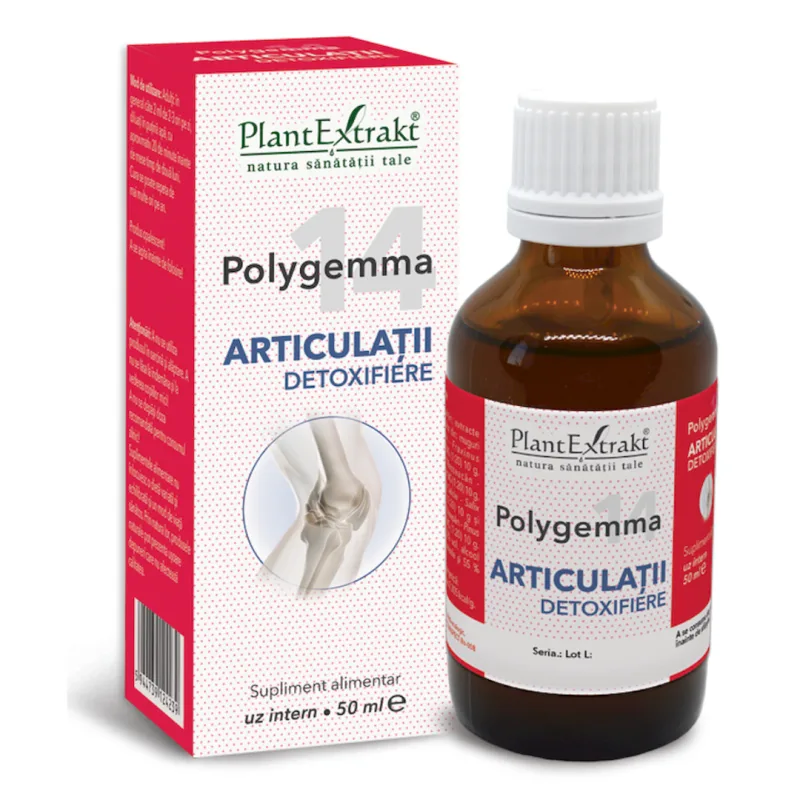 Polygemma 14, Articulatii detoxifiere, 50 ml, Plant Extrakt — preț și oferte