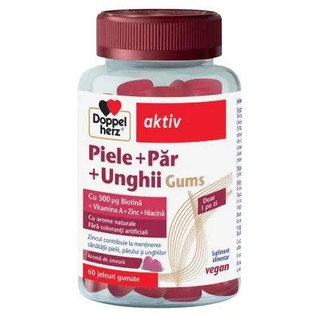 Piele + Păr + Unghii, 60 Jeleuri Gumate, Doppelherz — preț și oferte